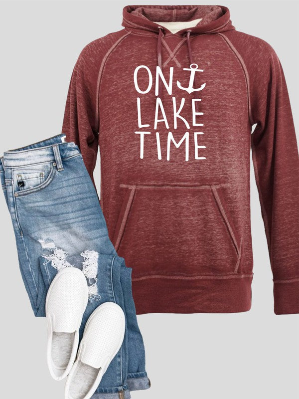 On Lake Time Plus Size Vintage Hoodie