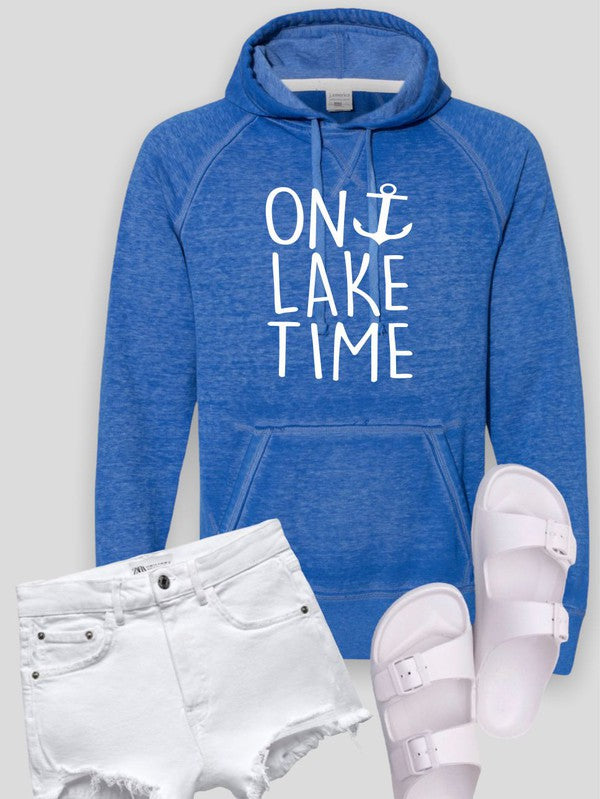 On Lake Time Plus Size Vintage Hoodie