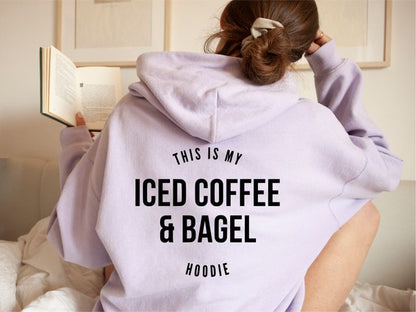 Iced Coffee and Bagel Hoodie Sweatshirt