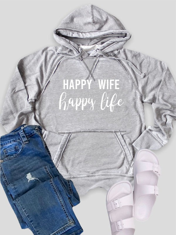 Happy Wife Happy Life Vintage Hoodie