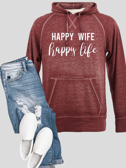 Happy Wife Happy Life Vintage Hoodie