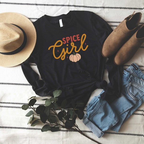 Spice Girl Pumpkin Long Sleeve Graphic Tee