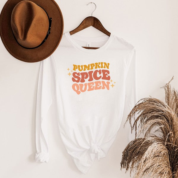 Pumpkin Spice Queen Long Sleeve Graphic Tee