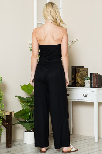 Wide Leg Jumpsuit wit Pockets-2 Colors