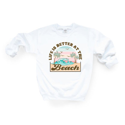 Better At The Beach Wave Graphic Sweatshirt