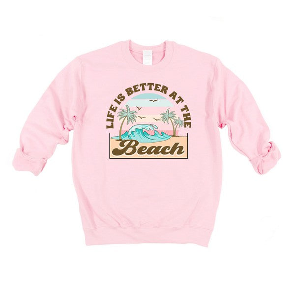 Better At The Beach Wave Graphic Sweatshirt