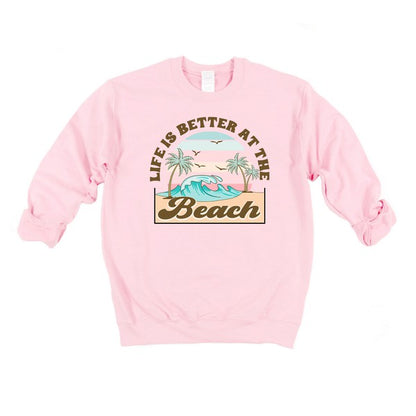 Better At The Beach Wave Graphic Sweatshirt