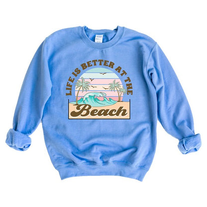 Better At The Beach Wave Graphic Sweatshirt