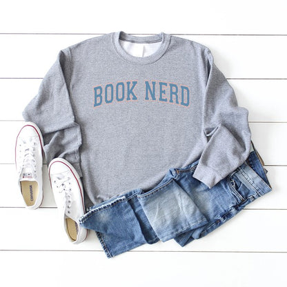 Varsity Book Nerd Graphic Sweatshirt