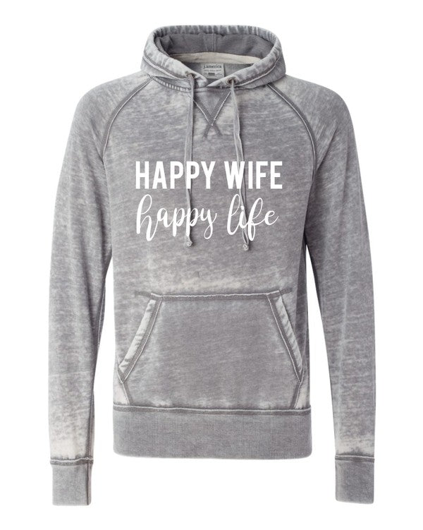 Happy Wife Happy Life Vintage Hoodie