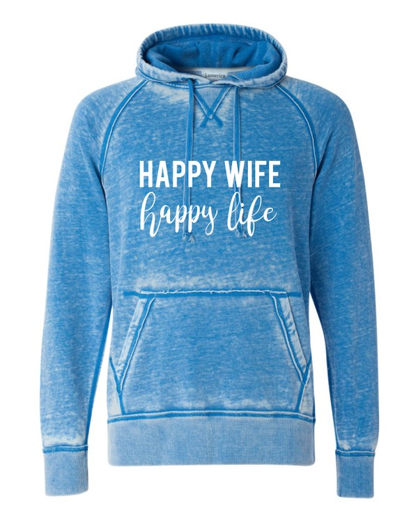 Happy Wife Happy Life Vintage Hoodie