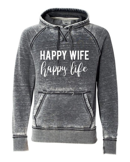 Happy Wife Happy Life Vintage Hoodie