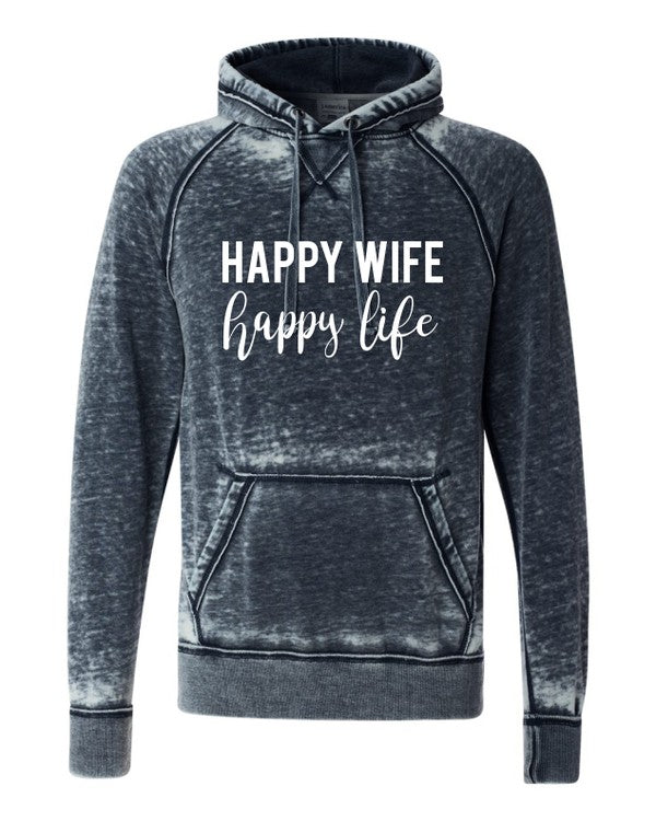 Happy Wife Happy Life Vintage Hoodie