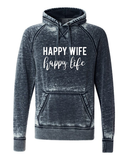 Happy Wife Happy Life Vintage Hoodie