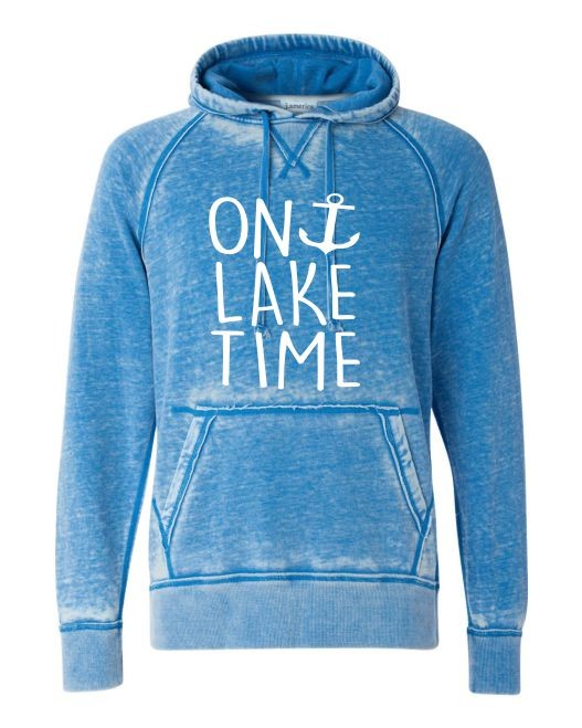 On Lake Time Plus Size Vintage Hoodie