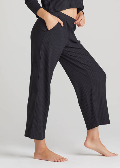 Cropped Lounge Pant - Cotton Rib