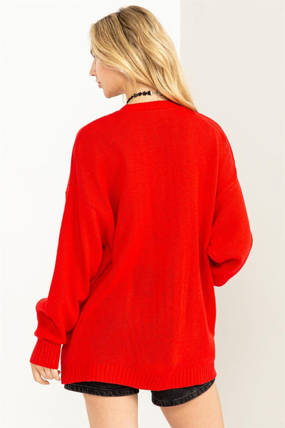 TRUE STORY OPEN FRONT CARDIGAN SWEATER